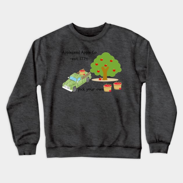 Appleseed Apple Company Fall Autumn Crewneck Sweatshirt by Pearlie Jane Creations